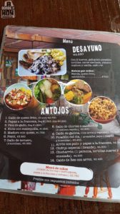 Menú Restaurante Rancho Samaná - Las Nubes de Coronado, Costa Rica