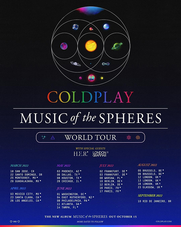 Music of the Spheres World Tour - Concierto Coldplay en Costa Rica - ADondeIrHoy