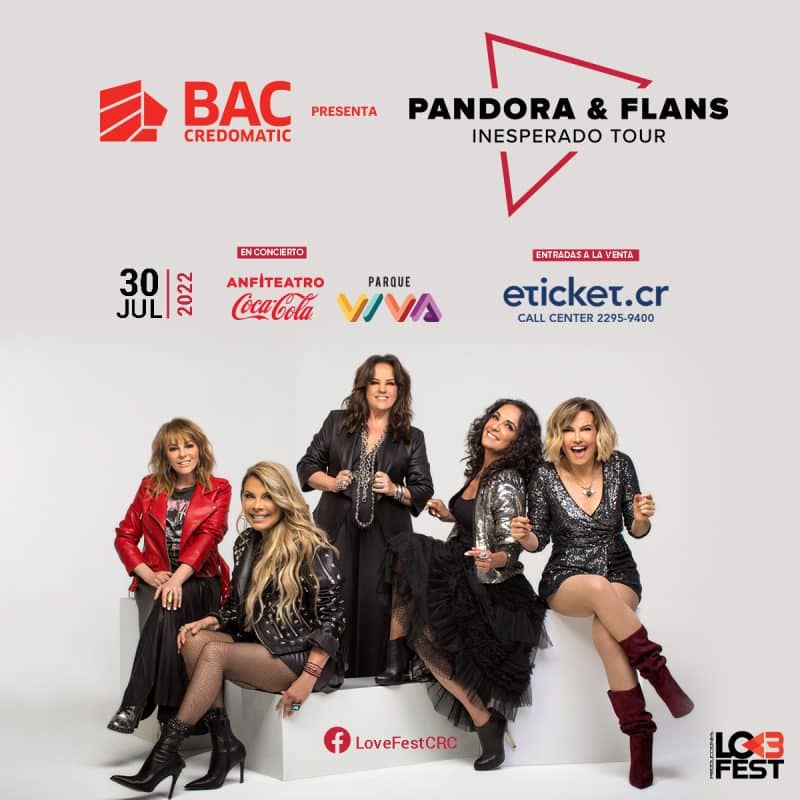 Pandora y Flans en “Inesperado Tour” Costa Rica