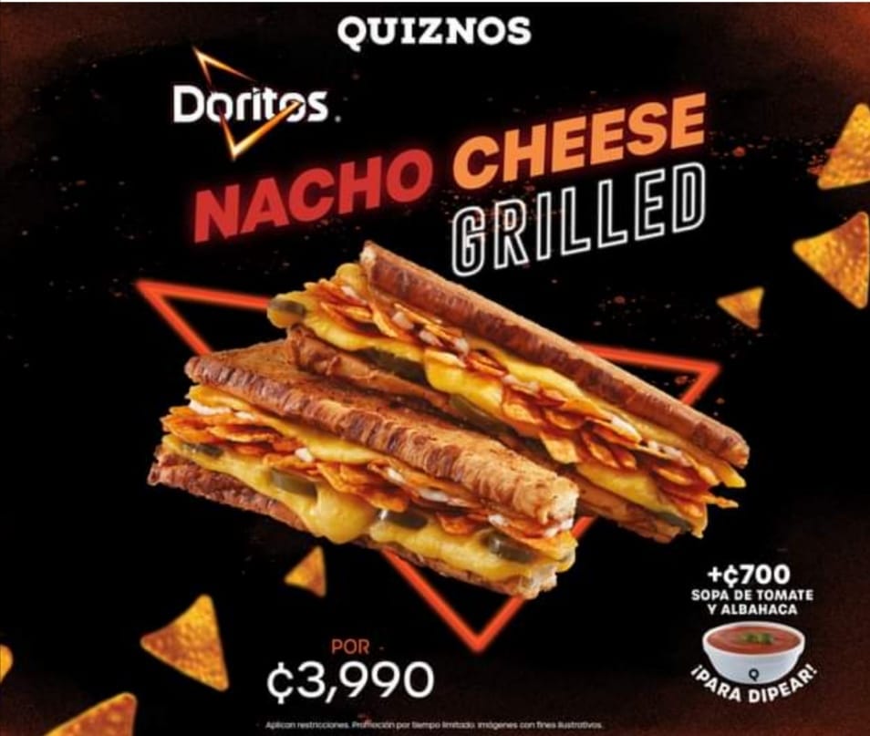 Doritos Nacho Cheese Grilled Nuevo Sandwich Jalapeño Quiznos