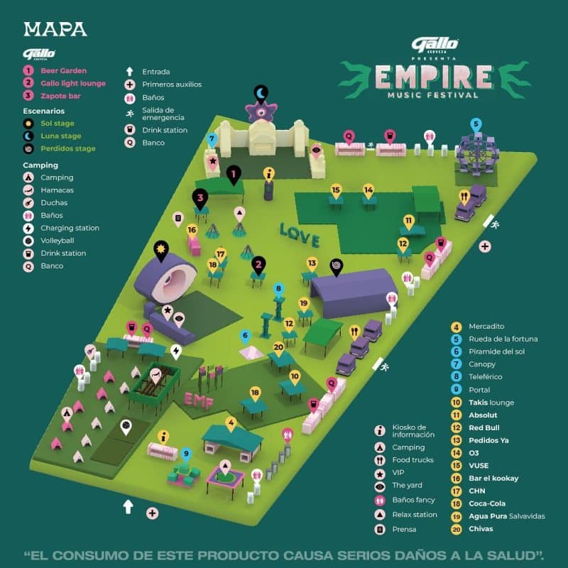Empire Music Fest 2023 Mapa EMF Empire 8