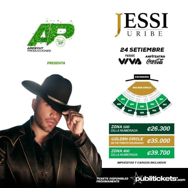 Precios de las entradas para Jessi Uribe en Parque Viva